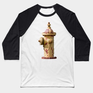 Peeling Yellow Fire Hydrant Baseball T-Shirt